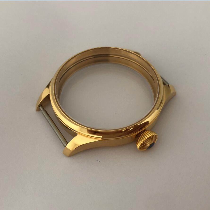 Watch 40Mm 316 Steel 18K Gold Plated Watch Case for ETA6497/6498 ST3600/3621