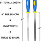 2 Sets Carbon Steel File and Diamond File(Total 12Pcs), Suitable for Metal, Wood, Jewelry, Model, DIY and Nearly All Uses, Packed in a Carry Bag.