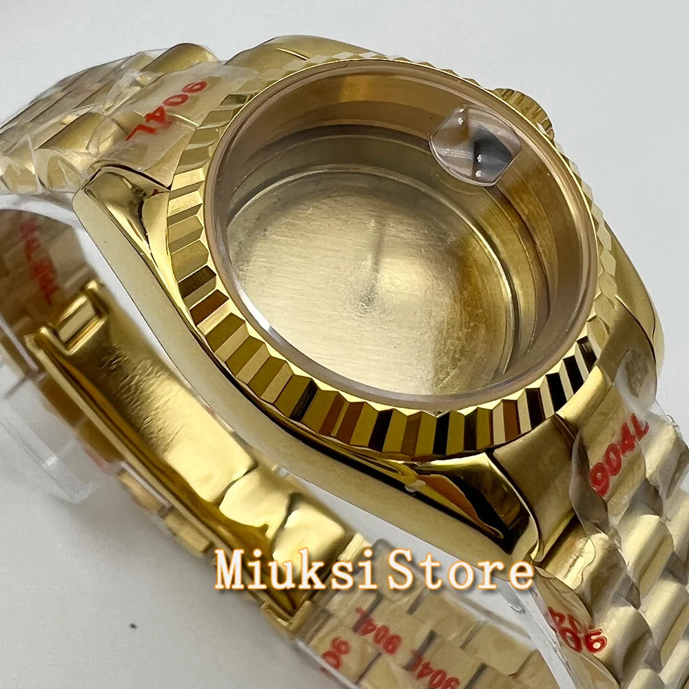 26Mm NH05 Watch Case Silver Gold Sapphire Glass Stainless Steel Fit NH05 NH06 NH05A NH06A Automatic Movement Watch Parts