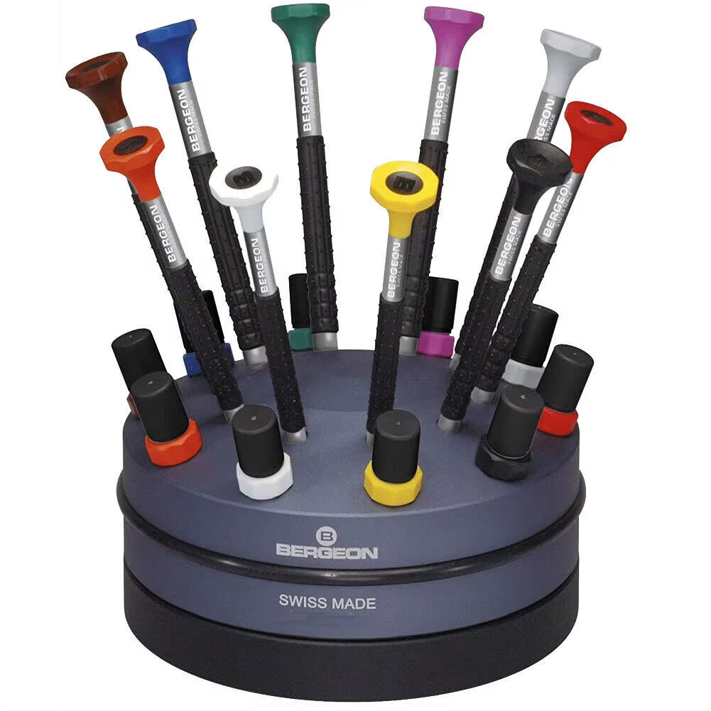 Bergeon 7899-S10 Set of 10 Precision Screwdriver in Aluminium Ø0.5 ~ Ø3.0 Mm