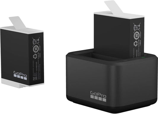 Dual Battery Charger + 2 Enduro Batteries (HERO11 Black/Hero10 Black/Hero9 Black) - Official  Accessory