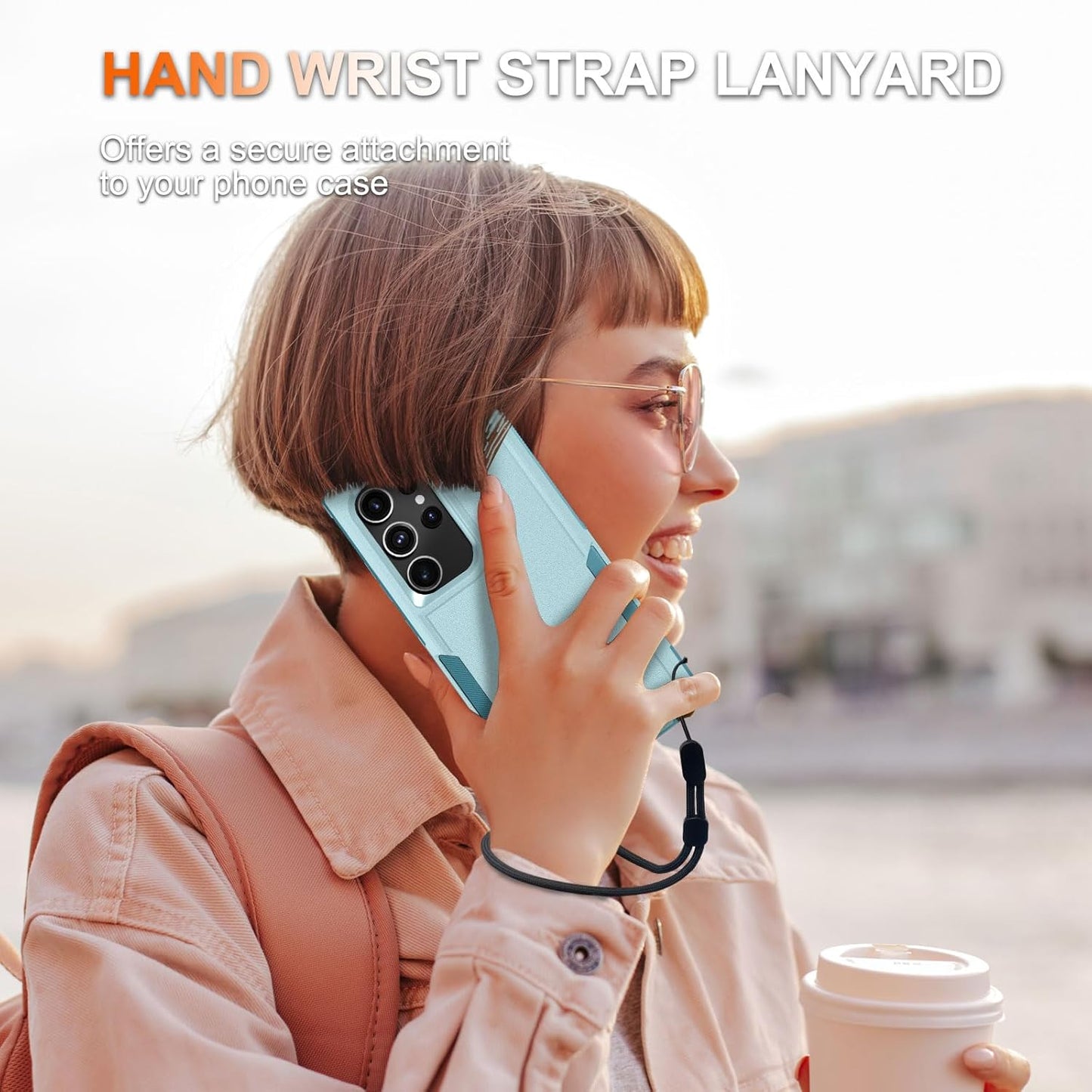 Case for Samsung Galaxy S25 Ultra, Full Body Heavy Duty Rugged Shockproof Protective Phone Cover with Lanyard Strap, Tempered Glass Screen Protector and Camera Lens Cover, Mint Green