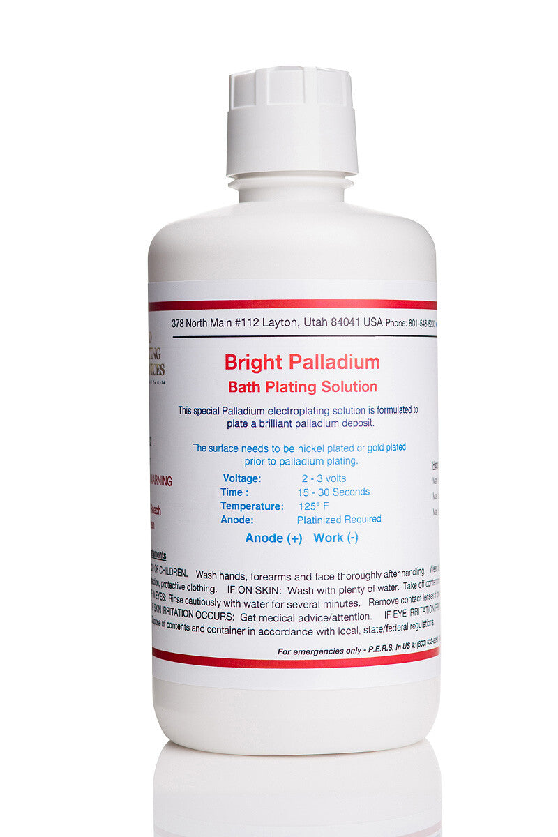 Bright Palladium - Electroplating Solution - 1 Liter