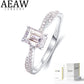 1CT Emerald Cut CVD HPHT IGI Lab Grown Diamond Solid 14K Gold Engagement Wedding Couple Rings for Women Gift DEF Color VS