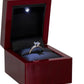 Cherry Ring Box with Light - Unique LED Engagement Ring Box for Proposal Ring or Special Occasions (Mahogany/Black Insert)