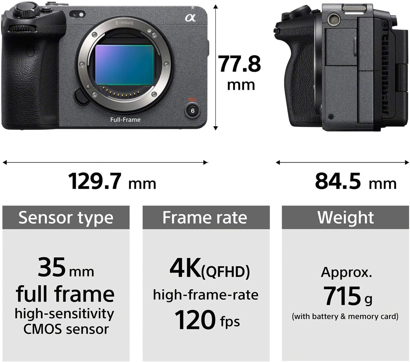 Alpha FX3 ILME-FX3 | Full-Frame Cinema Line Camera