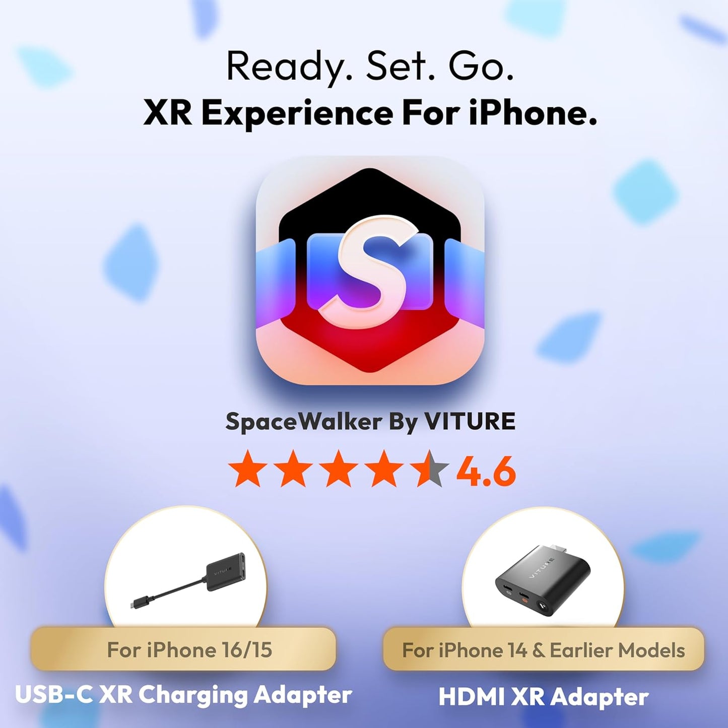 USB- C XR Charging Adapter for Iphone 16/15, Enabling Multi-Screen, Enhanced 3Dof, Spatial 3D, VR Video Features, Fits Iphone 16/15, Charge and Play for Other Devices