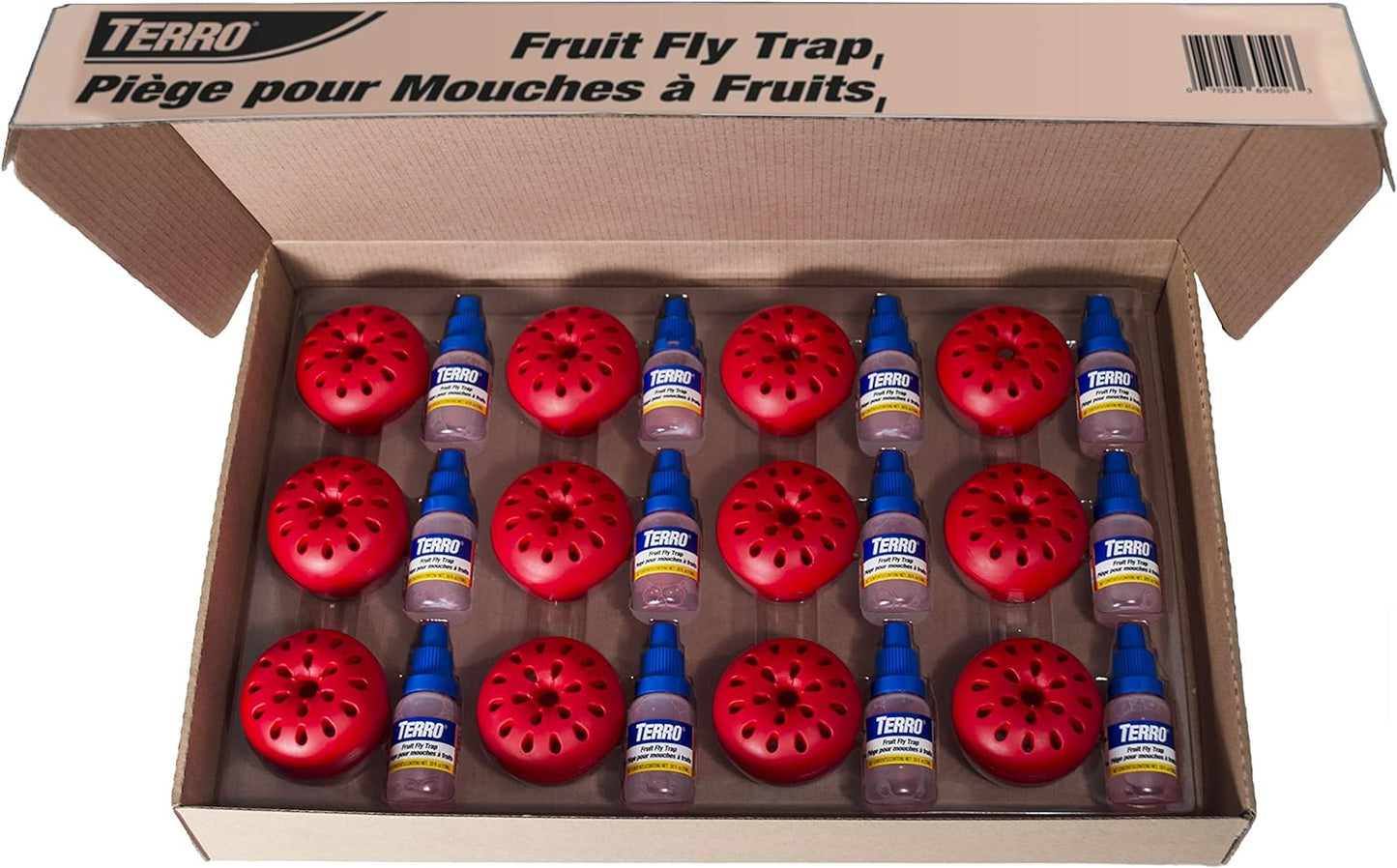 T2512 Ready-To-Use Indoor Fruit Fly Killer and Trap with Built in Window - 12 Traps + 540 Day Lure Supply