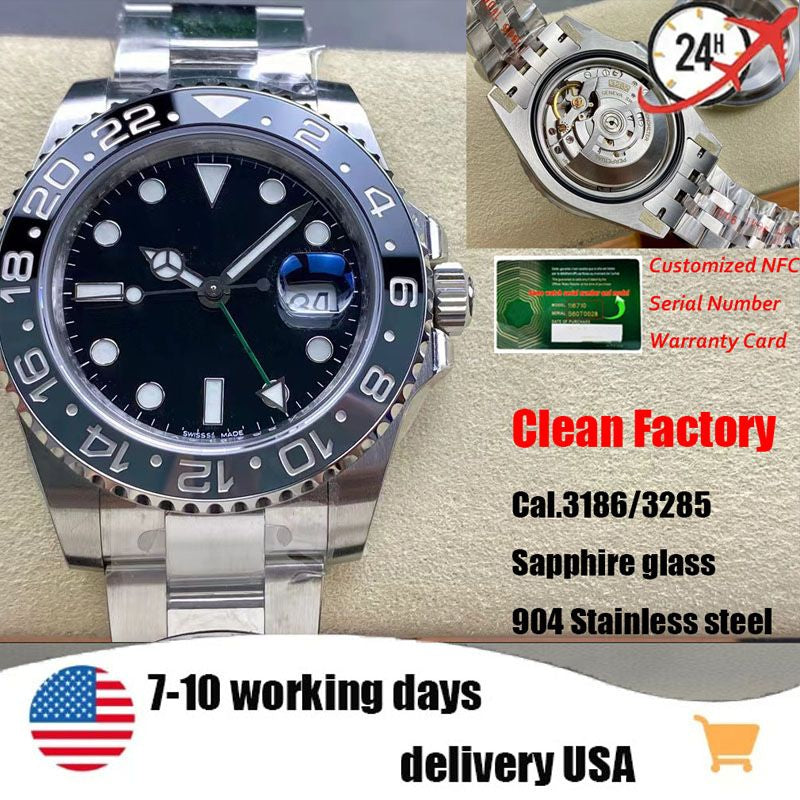 CLEAN Factory Produces New Men'S Watch 3186/3285 Movement 40Mm Size 904 Stainless Steel Sapphire Glass and Box
