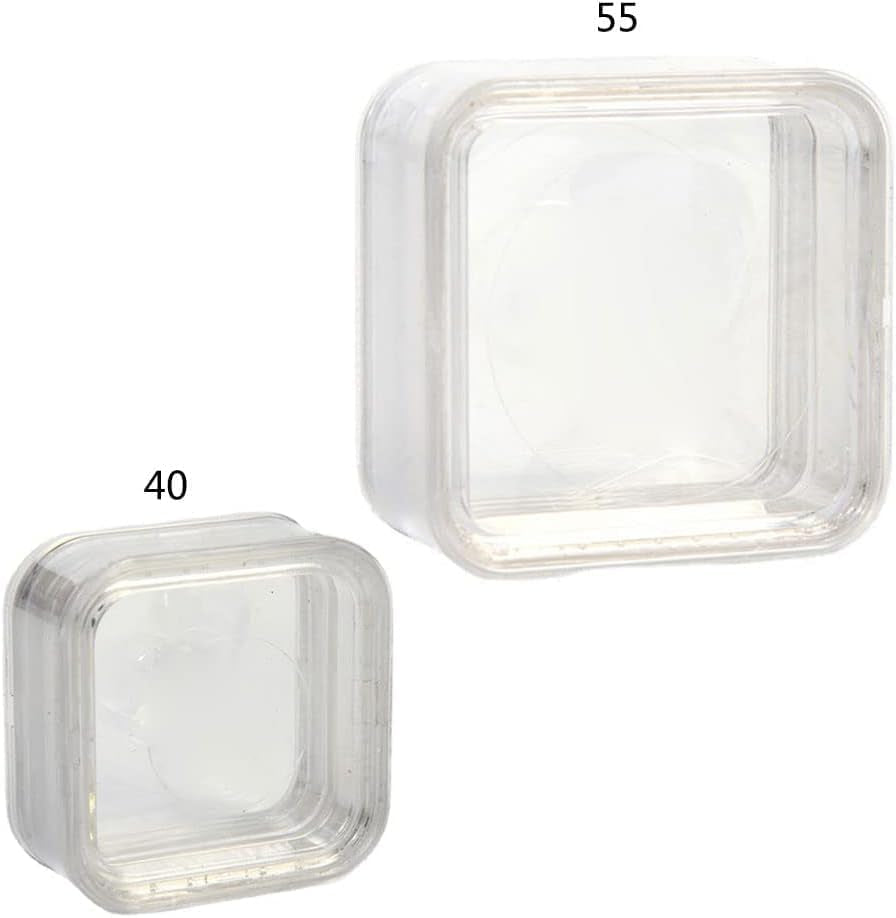1Pc Floating Frame Box Coin Display Elasticity Membrane Jewelry Storage Box Dustproof for Bracelet Earring Antique Clear Floating Display Holder Elasticity Membrane Jewelry Storage Box (40Mm)