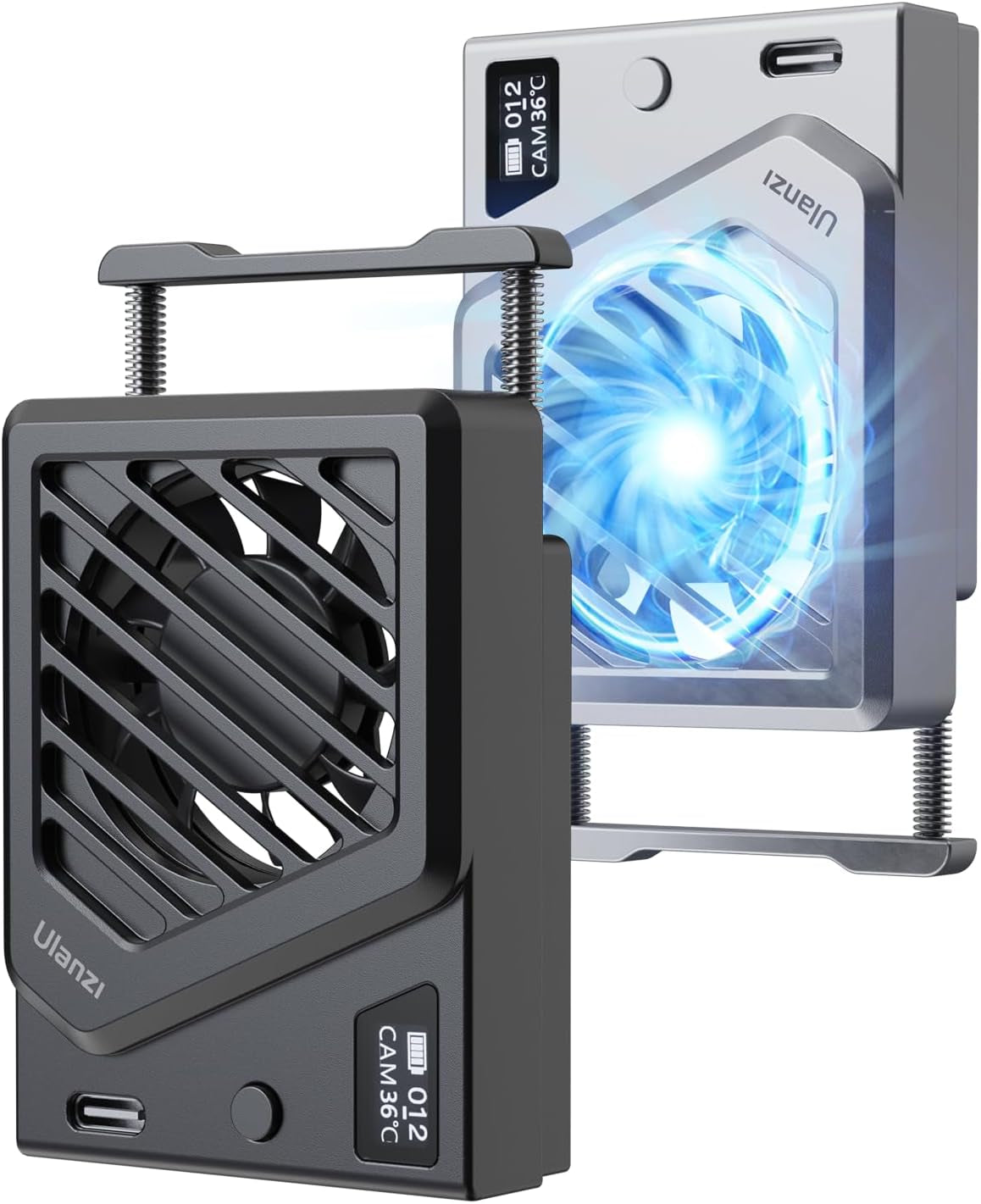 Upgrade Camera Cooling Fan for Sony/Canon/Fujifilm/Nikon DSLR Cameras Video Shooting Accessories Flexible Adjustment Spring Mount Design Camera Cooling Black