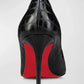 Christian Louboutin Z3896 Black Kate 85 Croco Red Sole Classic Pumps Size 7.5 M