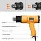Heat Gun 1800W 122℉-1202℉（50℃- 650℃）Fast Heating Heavy Duty Hot Air Gun Kit Variable Temperature Control Overheat Protection with 4 Nozzles for Crafts, Shrinking PVC, Stripping Paint(5.2Ft)