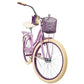 24" Nel Lusso Girls' Cruiser Bike, Purple Satin, Age 12+ Years