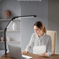 LED Desk Lamp with Clamp, Dual Light Desk Lamp with Swing Arm, 4 Color Modes & 4 Brightness Metal Table Lamp, Eye-Caring Clip-On Lamp with Memory Function for Home Office Work Study