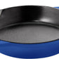 Saute Fry Pan - Chefs Pan, Pre-Seasoned Cast Iron Skillet - Frying Pan 12 Inch - Safe Grill Cookware for Indoor & Outdoor Use - Cast Iron Pan (Blue)
