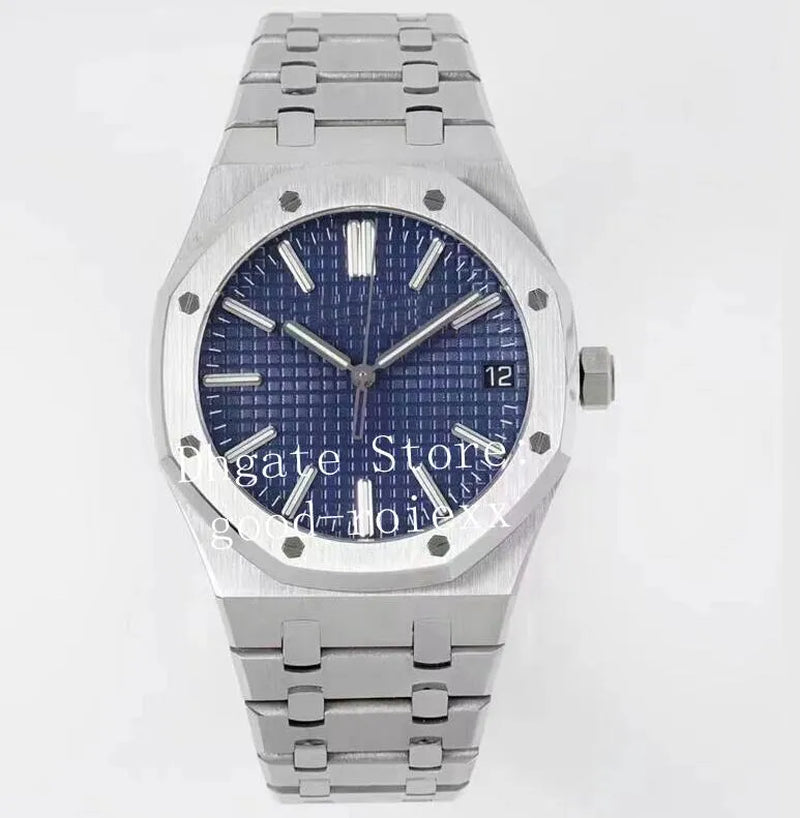41Mm Watches Men Watch Men'S Automatic Cal.4302 Movement Mechanical 50Th Anniversary Dive Full Steel 15510 White Gray Blue Black Dial Wristwatches