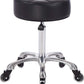 Rolling Salon Stool with Wider round Seat- Height Adjustable Heavy-Duty Chair with Wheels for Salon Esthetician and Home Office Use (With Soft Wheels, Black)