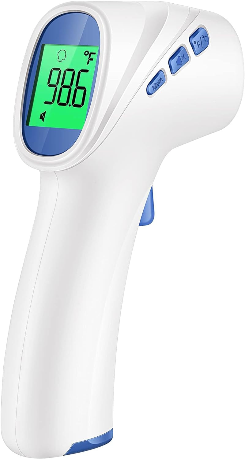 Forehead Thermometer for Adults and Kids, Digital Infrared Thermometer with Fever Alarm, Fast Accurate Results, Easy for All Ages