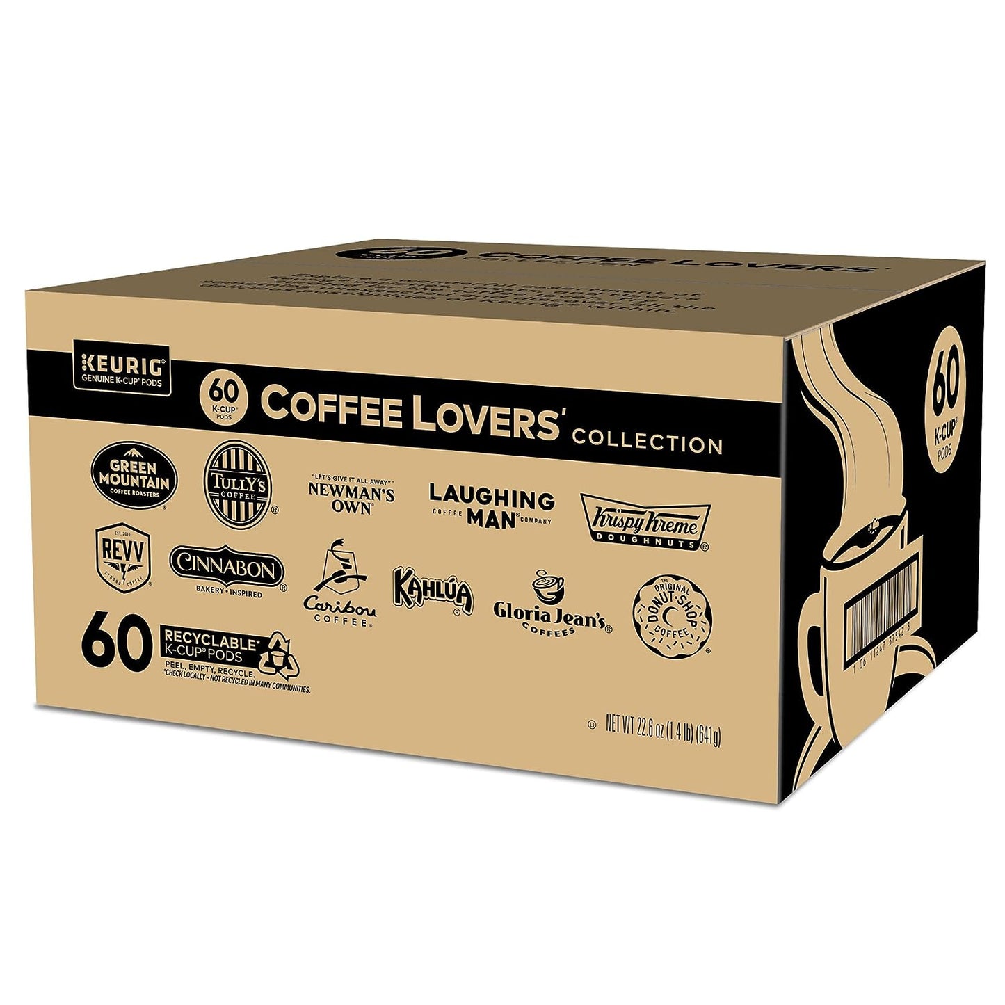 Coffee Lovers' Collection Variety Pack, Single-Serve Coffee K-Cup Pods Sampler, 60 Count