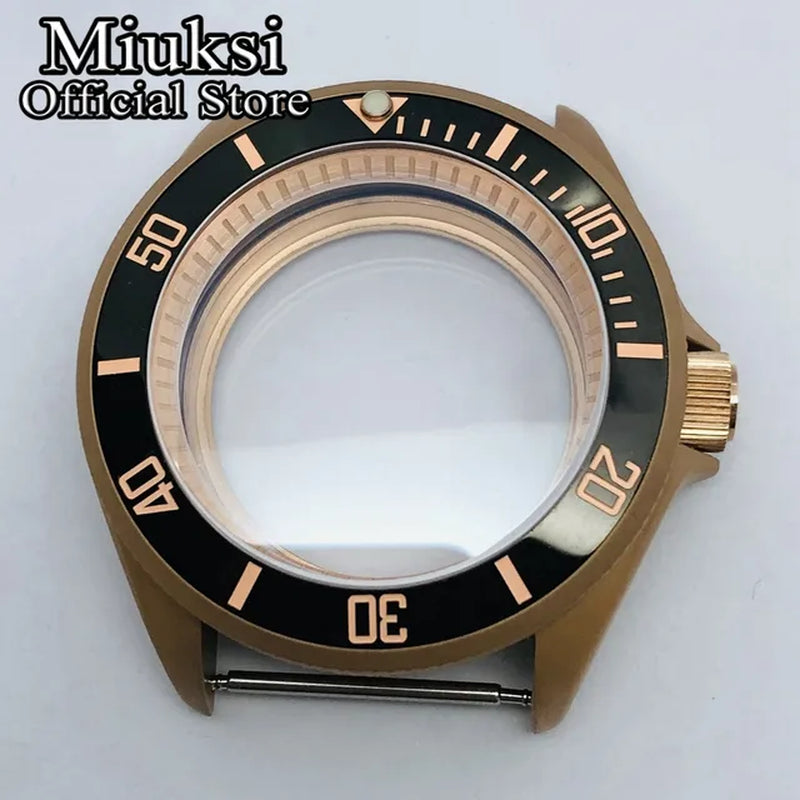 42Mm Watch Case Domed Sapphire Glass Ceramic/Titanium Bezel 200M Water Resistant Fit NH35 NH36 Movement