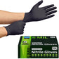 Black Nitrile Gloves HEAVY DUTY 6 Mil Nitrile Chemical Resistant Medical Cooking Cleaning Disposable Black Gloves