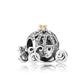 Authentic PANDORA Silver Cinderella Sparkling Carriage🎃 Charm💗 Flannelette Bag