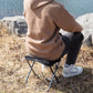 Camping Stool，Portable Foldable Stool Aldult Collapsible Chairs Fishing Stool for Outdoor Hiking 300 LBS Load Black 2-Piece Set