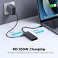Powered 100W 10Gbps USB C Hub - 5 in 1 Adapter with 4 USB-C, 100W PD Ports for Macbook/Air, Ipad Pro, Iphone, Surface, Laptops and More