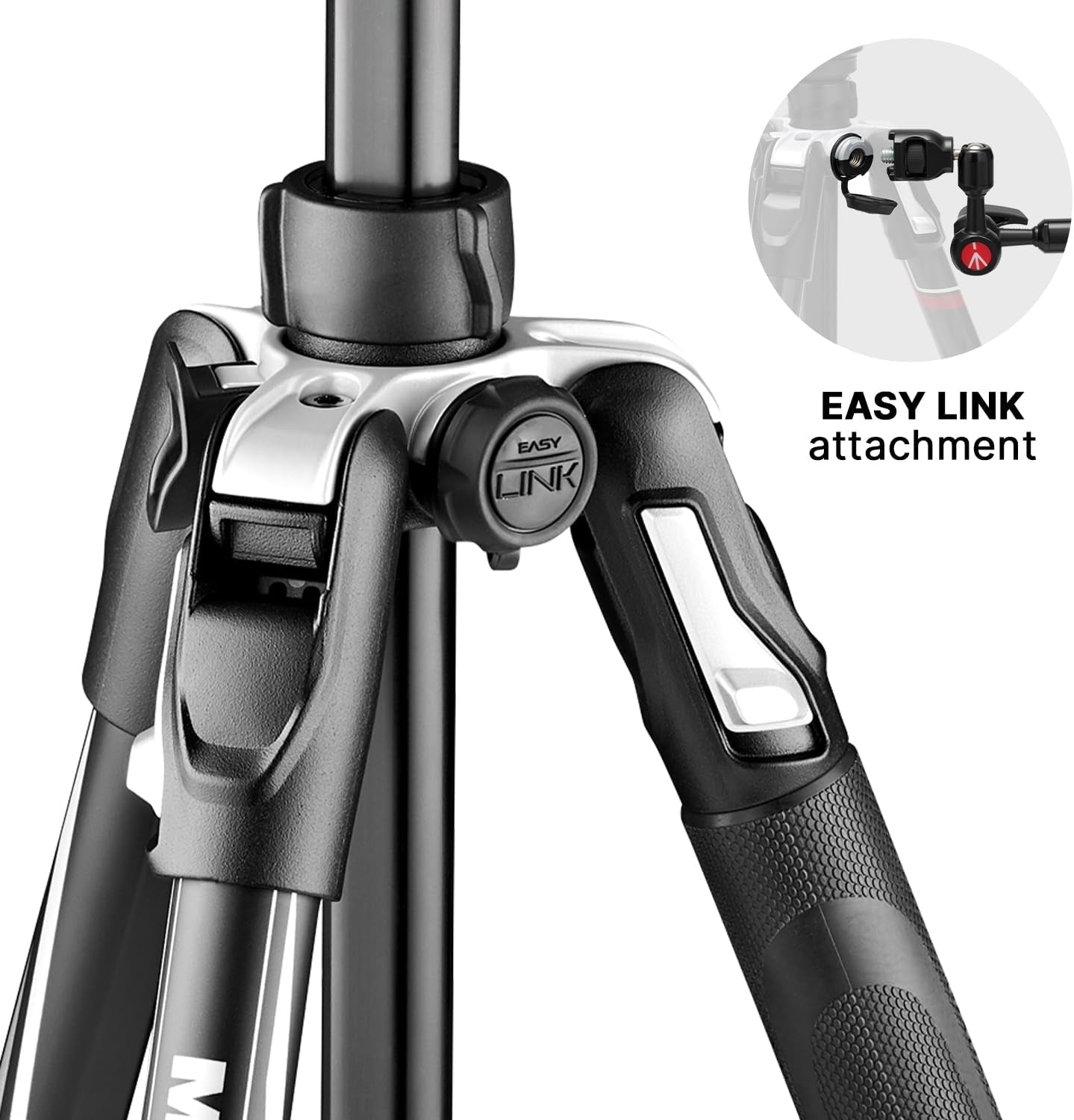 Befree Live 4-Section Carbon Fiber Video Tripod with Fluid Head, Black/Silver