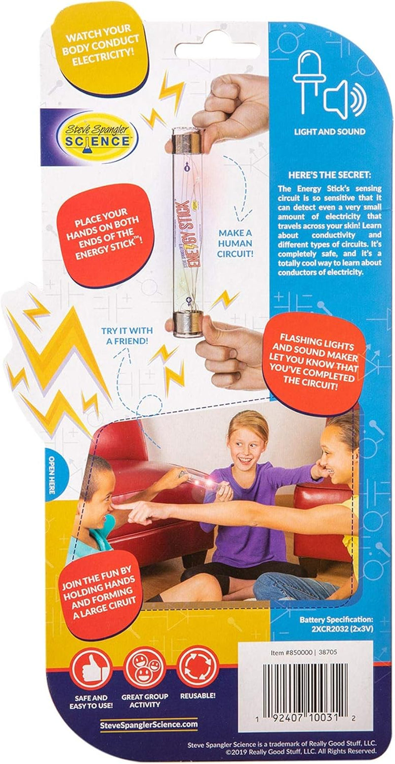 Energy Stick – Fun Science Kits for Kids to Learn about Conductors of Electricity, Safe, Hands-On STEM Learning Toy, Independent or Group Activity for Classrooms or Home