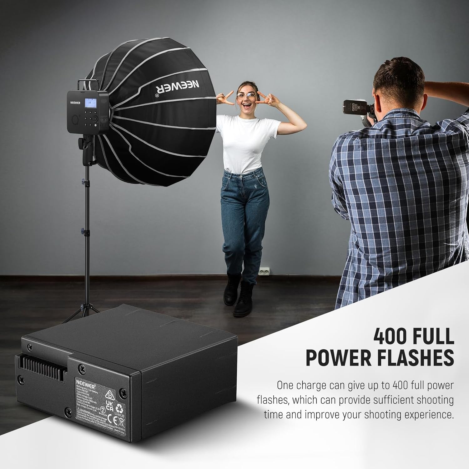 Q4 Battery Pack 21.6V/2800Mah Lithium Rechargeable Battery Replacement Only Q4 Studio Flash Strobe Light, NB-Q4