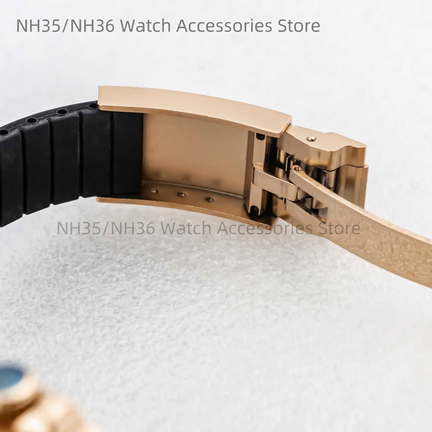 40Mm Rose Gold Watch Case Ceramic Bezel Sapphire Glass Stainless Steel for NH35 Nh36 Nh34 Automatic Movement Yacht-Master Case