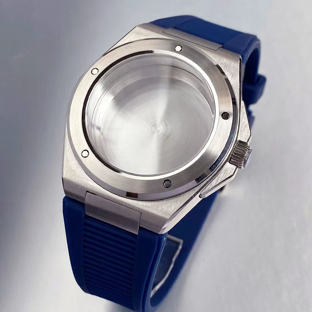 40Mm for Ingenieur IWC Style Mod Watch Case Sapphire Glass Fit NH35 NH36 Dive Men'S Wristwatch Accessories Parts Steel Bracelet