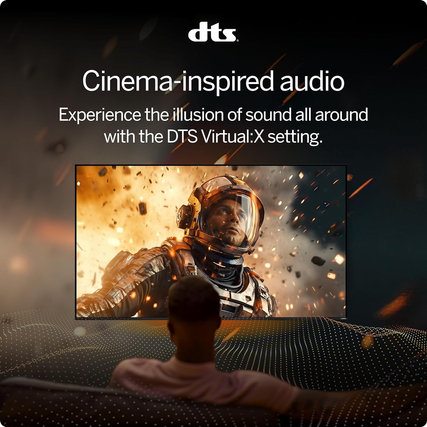 43-Inch 4K UHD LED Smart TV W/Dolby Vision HDR, Wifi 6, Bluetooth Headphone Capable, Apple Airplay, Google Cast Built-In (V4K43M-08, New)