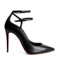 Christian Louboutin CONCLUSIVE 100 Double Ankle Strap Heels Pumps Shoes $1045