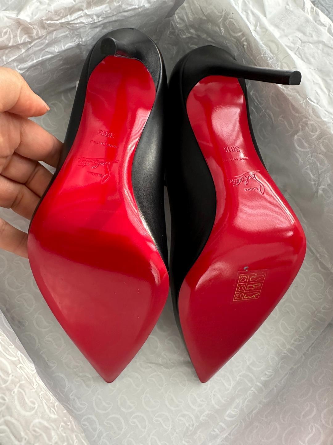 Christian Louboutin CONCLUSIVE 100 Double Ankle Strap Heels Pumps Shoes $1045