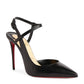 Christian Louboutin JENLOVE 100 Leather Ankle Strap Heels Pump Shoes Sandal $895