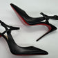 Christian Louboutin JENLOVE 100 Leather Ankle Strap Heels Pump Shoes Sandal $895