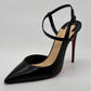 Christian Louboutin JENLOVE 100 Leather Ankle Strap Heels Pump Shoes Sandal $895