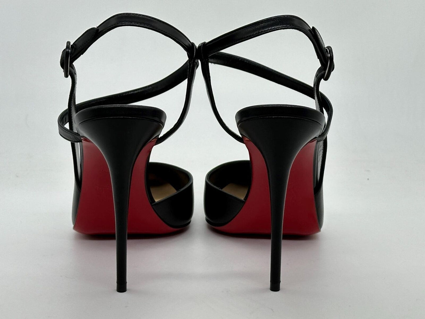 Christian Louboutin JENLOVE 100 Leather Ankle Strap Heels Pump Shoes Sandal $895