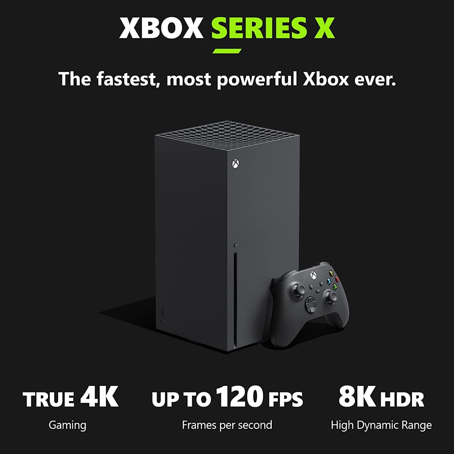 Series X 1TB SSD Console - Includes Wireless Controller - up to 120 Frames per Second - 16GB RAM 1TB SSD - Experience True 4K Gaming Velocity Architecture