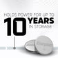 CR2032 Batteries, 3V Lithium Coin Cell 2032 Watch Battery,White (6 Count)