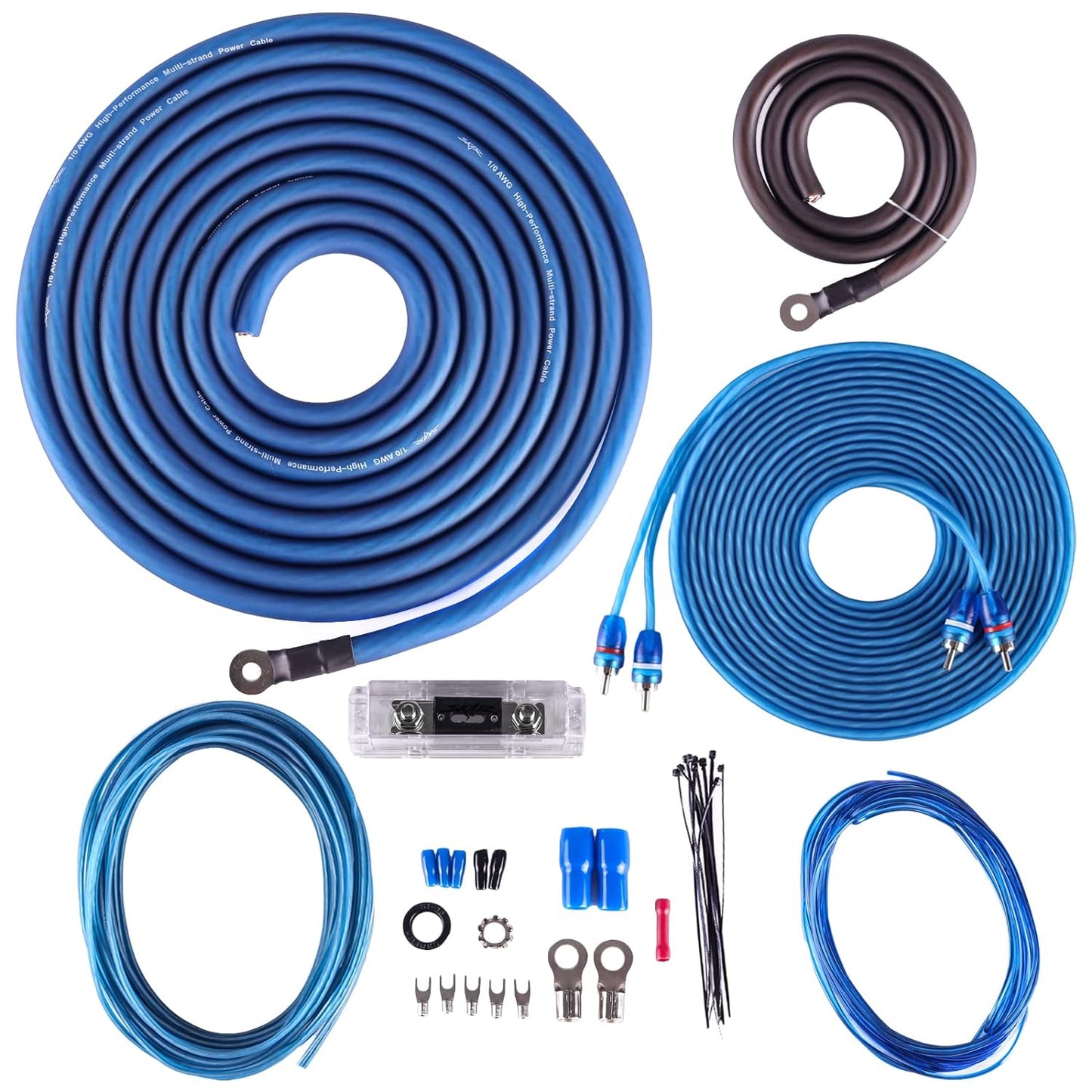 1/0 Gauge CCA Complete Amplifier Installation Wiring Kit, SKAR0ANL-CCA