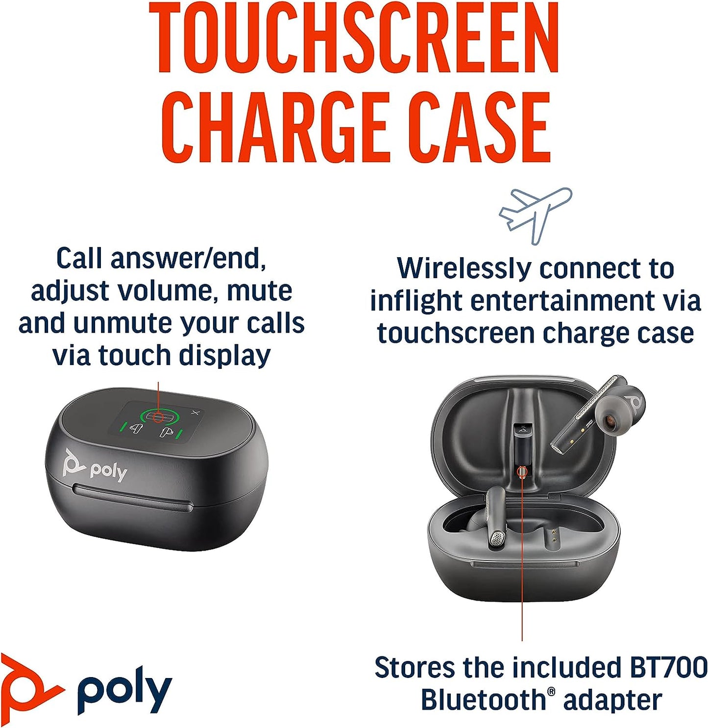 Voyager Free 60+ UC True Wireless Earbuds (Plantronics) – Noise-Canceling Mics for Clear Calls – ANC – Smart Charge Case W/Touch Controls–Works W/Iphone,Android,Pc/Mac,Zoom,Teams–Amazon Exclusive