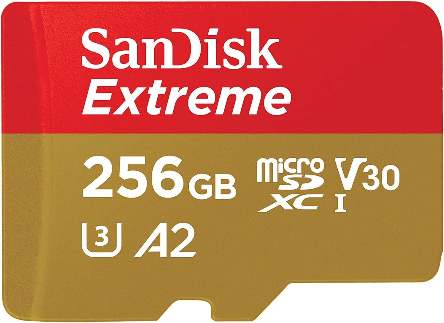 256GB Extreme Microsdxc UHS-I Memory Card with Adapter - up to 190Mb/S, C10, U3, V30, 4K, 5K, A2, Micro SD Card - SDSQXAV-256G-GN6MA