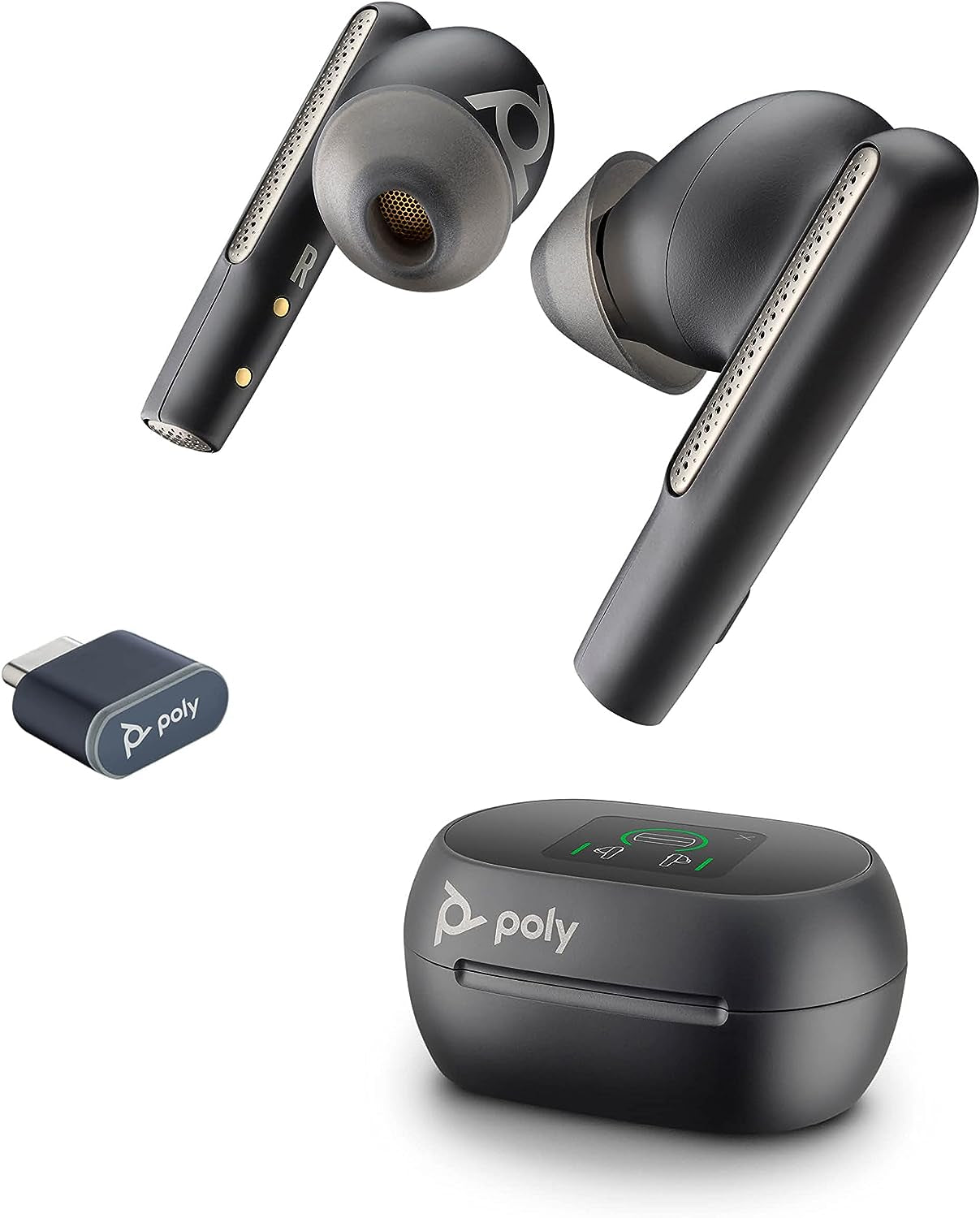 Voyager Free 60+ UC True Wireless Earbuds (Plantronics) – Noise-Canceling Mics for Clear Calls – ANC – Smart Charge Case W/Touch Controls–Works W/Iphone,Android,Pc/Mac,Zoom,Teams–Amazon Exclusive