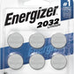 CR2032 Batteries, 3V Lithium Coin Cell 2032 Watch Battery,White (6 Count)