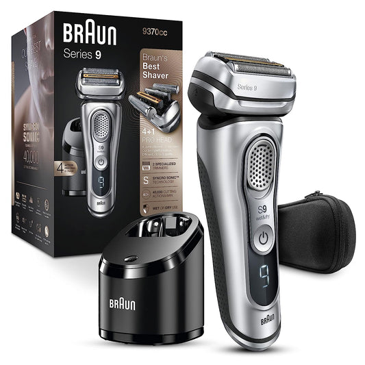 Series 9 9370Cc Rechargeable Wet & Dry Men'S Electric Shaver with Clean & Charge Station