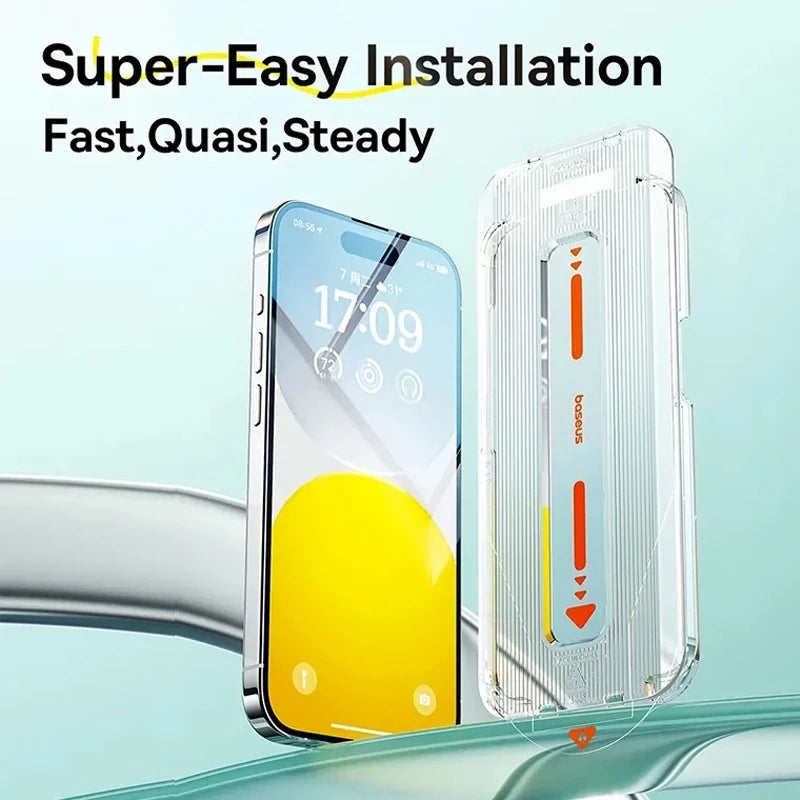 Baseus 0.3Mm Crystal HD Tempered Glass for iPhone Screen Protector with Cleaning Kit anti Peeping Dust-Proof